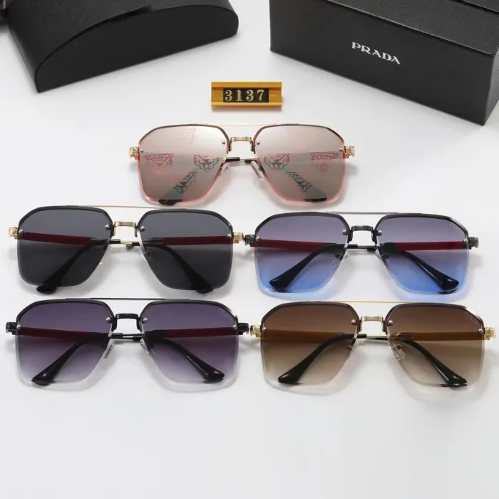 PRADA Champagne PC Multi AC Women's Outdoor Rimless Sunglasses