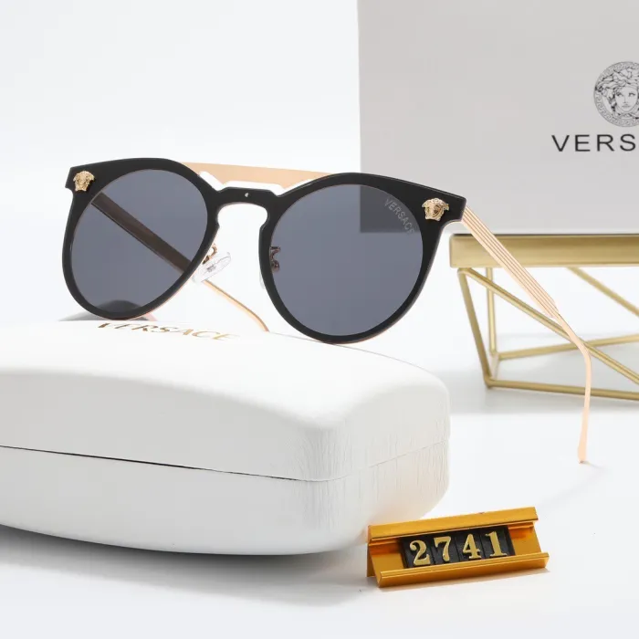 VERSACE Champagne PC Multi AC Women's Outdoor Retro Sunglasses