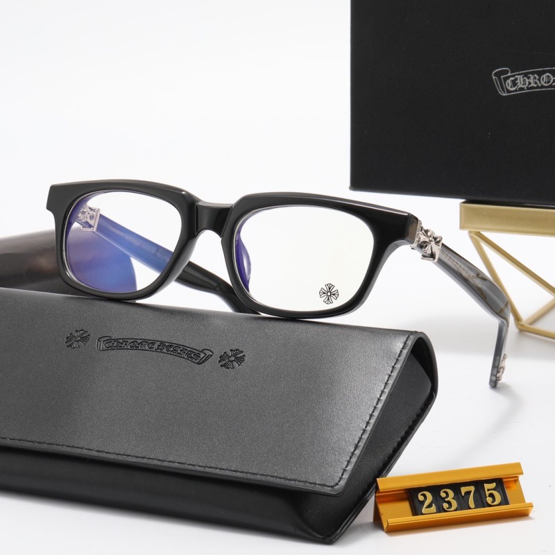 Chrome Hearts S Black PC Clear AC Women's Outdoor Square Sunglasses