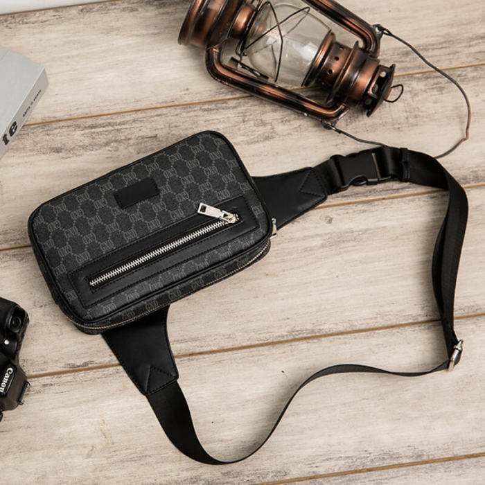 Men Bumbag Belt Bag Waist Pack Crossbody Bag Leather Shoulder Hip Chest Pouch Phone Purse