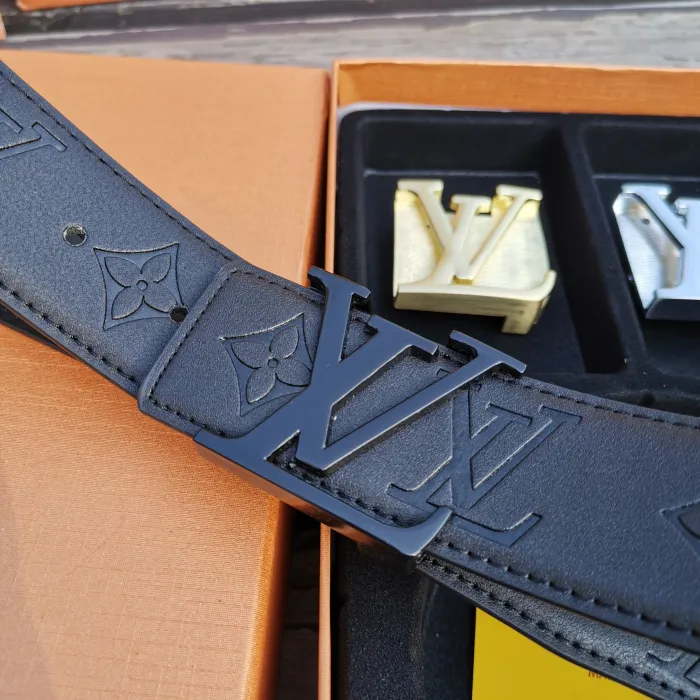 Women Men Belt 3.8cm Cowhide Leather Buckle Belt Unisex