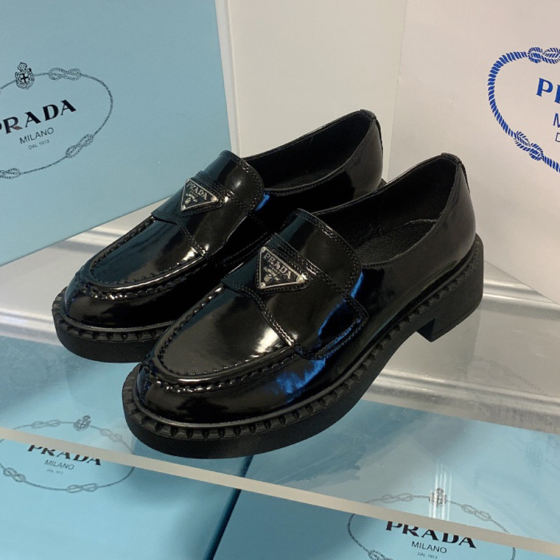 Women Leather Derby Shoes Brogues Platform Chelsea Chunky Tread Sole