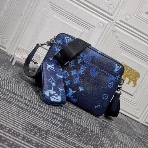 Men Messenger Shoulder Bag Leather Crossbody Sling Handbags Houlder Bag