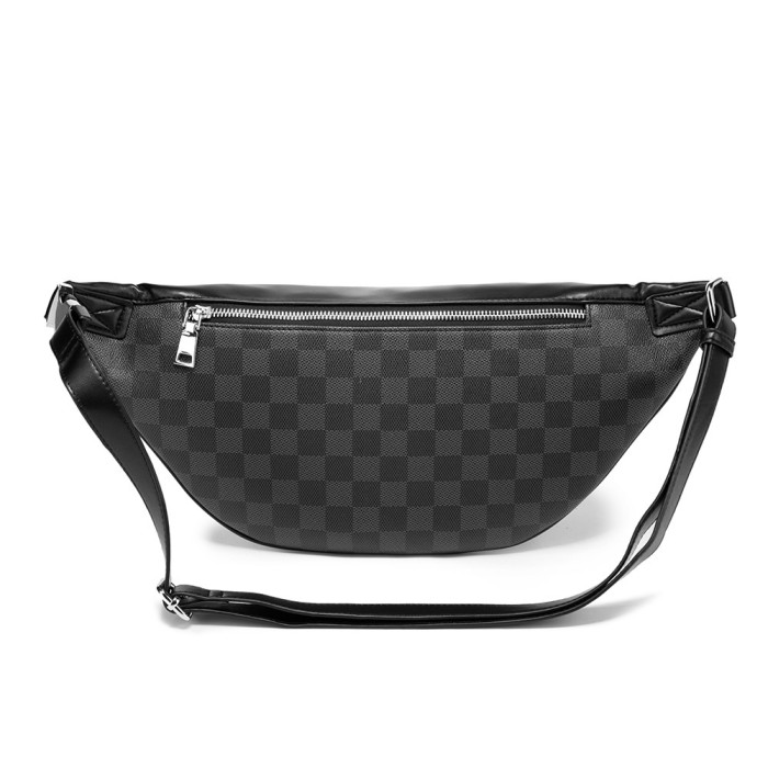 Men Bumbag Belt Bag Waist Pack Crossbody Bag Leather Shoulder Hip Chest Pouch Phone Purse