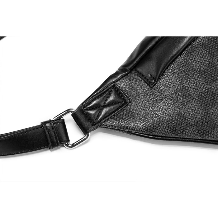 Men Bumbag Belt Bag Waist Pack Crossbody Bag Leather Shoulder Hip Chest Pouch Phone Purse