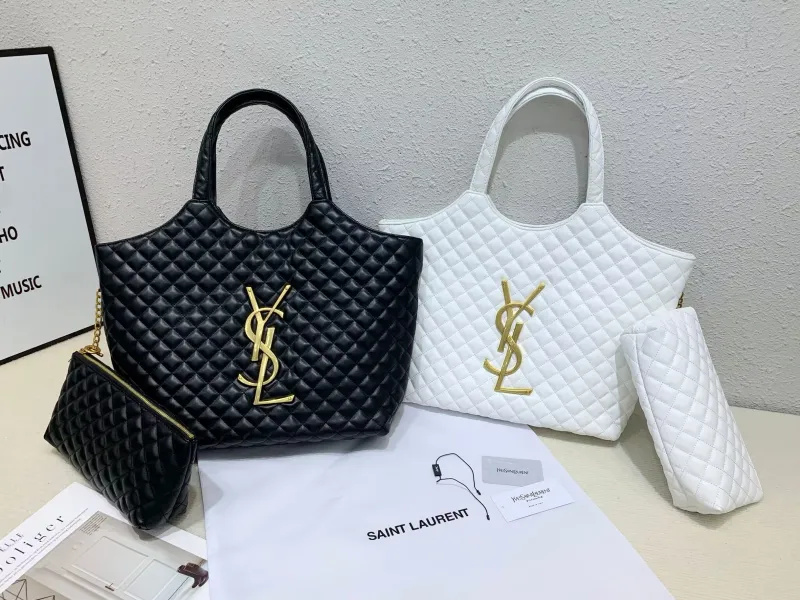 Women Quilted Shoulder Bag Leather Tote Crossbody  Flap Bag Chain Handbags