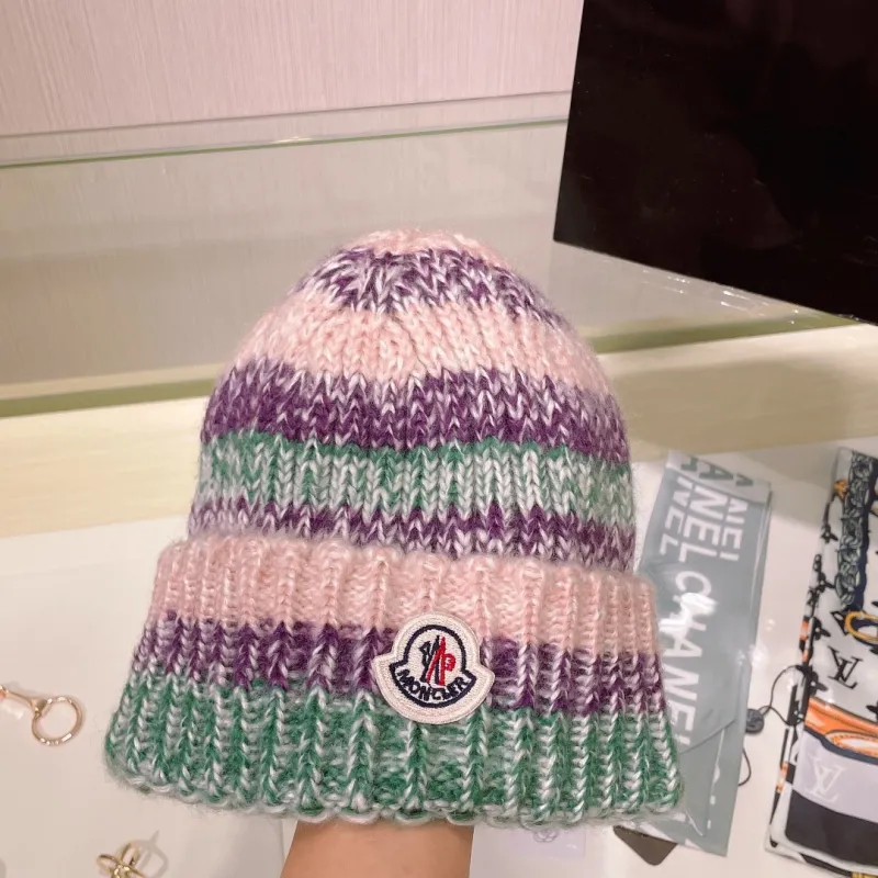 Women Men Beanie Hat Winter Wool Knitted Baggy Pull On Soft Caps