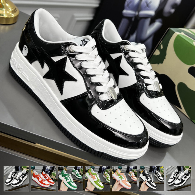 Men Women Low Top Leather Sneakers Casual Trainers Athletic Shoes Unisex 35-44