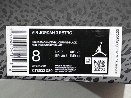 Kicks_Liu Nike  AJ3  sneaker