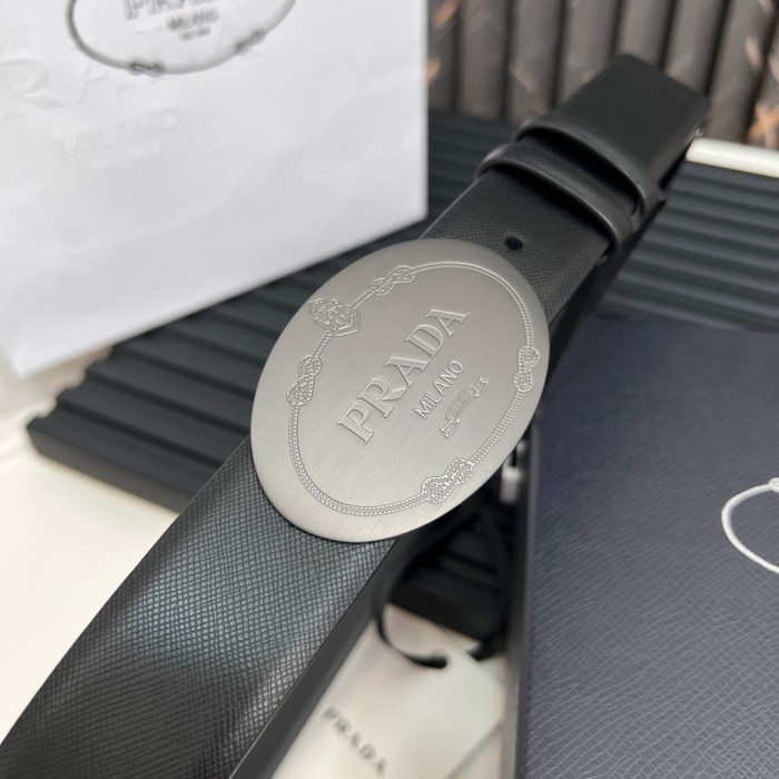 (Kicks Liu) P*rada Belt  Top Quality  3.4cm