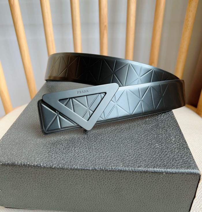 (Kicks Liu) P*rada Belt  Top Quality  3.5cm