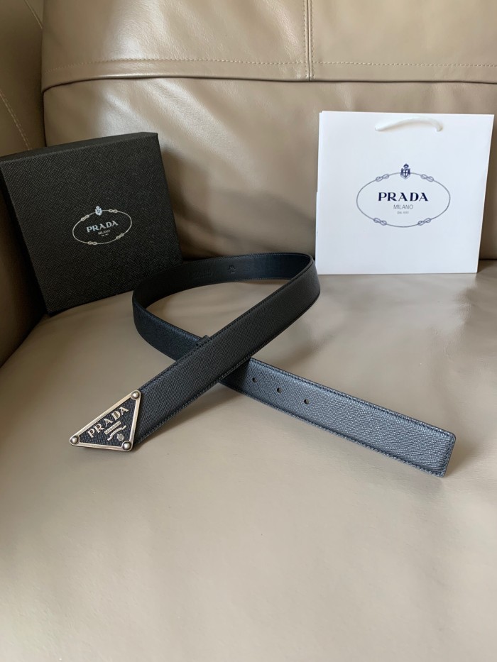 (Kicks Liu) P*rada Belt  Top Quality  3.4cm