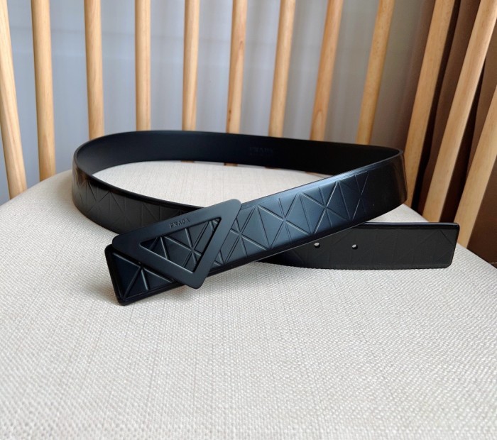 (Kicks Liu) P*rada Belt  Top Quality  3.5cm