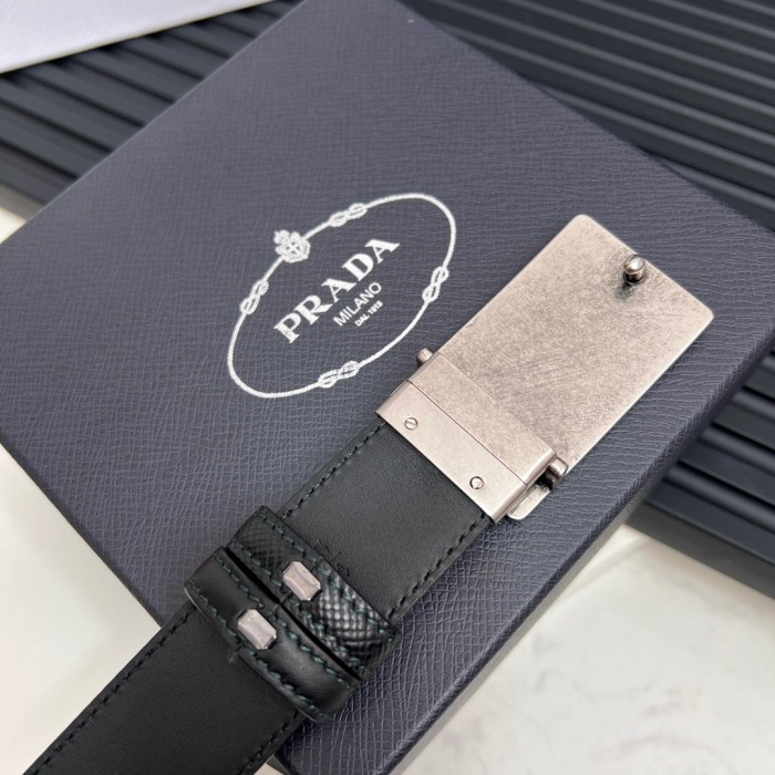 (Kicks Liu) P*rada Belt  Top Quality  3.4cm