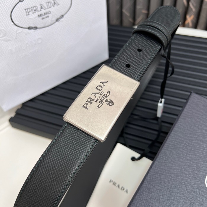 (Kicks Liu) P*rada Belt  Top Quality  3.4cm
