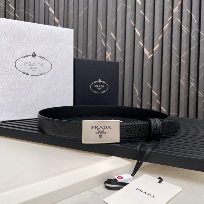 (Kicks Liu) P*rada Belt  Top Quality  3.4cm