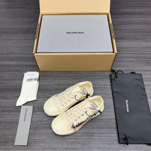(Kicks Liu) W/M B*alenciaga Canvas  Sneaker