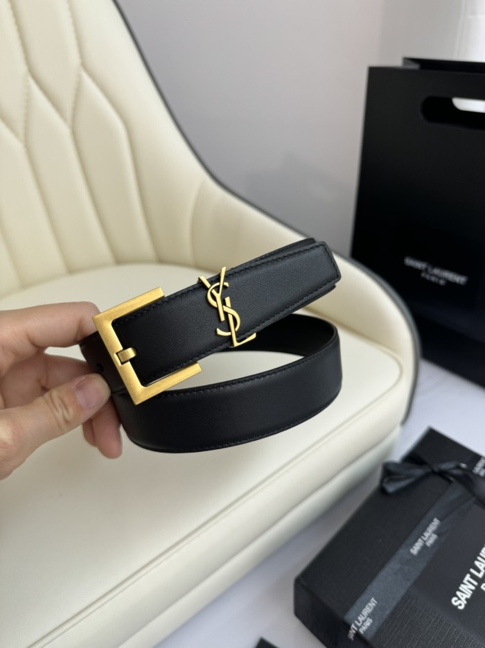 (Kicks Liu) S*aint L*aurent Belt  Top Quality  3.0cm