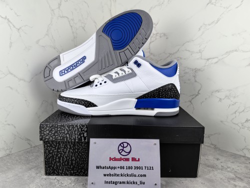 Kicks_Liu Nike  Air Jordan 3 retro  racer blue   sneaker