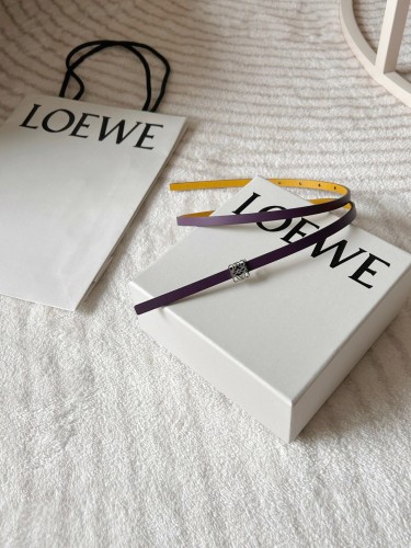 (Kicks Liu)  L*oewe Belt  Top Quality  0.8cm