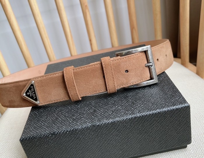 (Kicks Liu) P*rada Belt  Top Quality 3.5cm