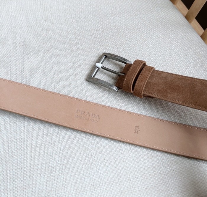 (Kicks Liu) P*rada Belt  Top Quality 3.5cm