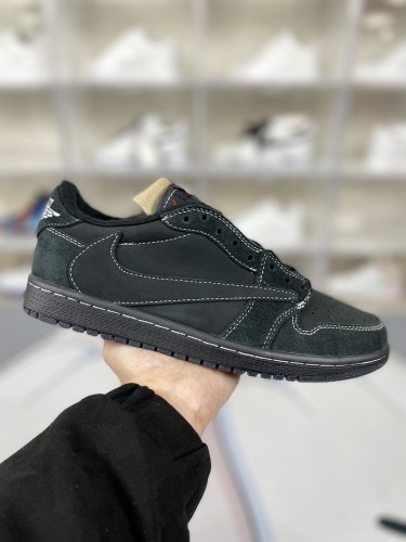 (Kicks liu)  travis scott x jordan air jordan 1 low og  black/phantom   sneakers