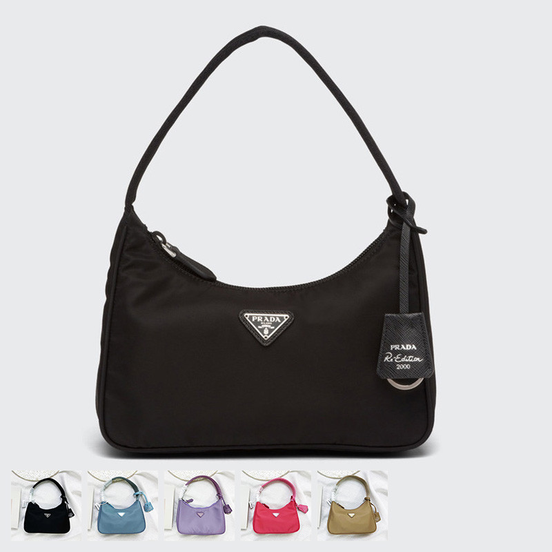 Women Zip Shoulder Bag Hobo Nylon Mini Tote Small Handles Bag Handbags