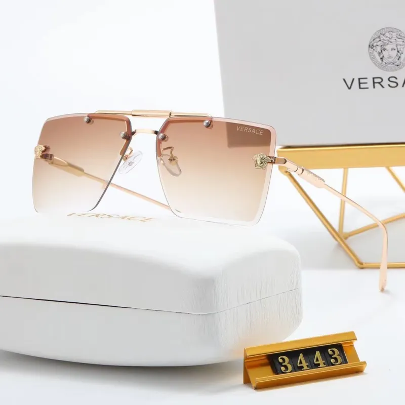 VERSACE Champagne PC Multi AC Women's Outdoor Rimless Sunglasses
