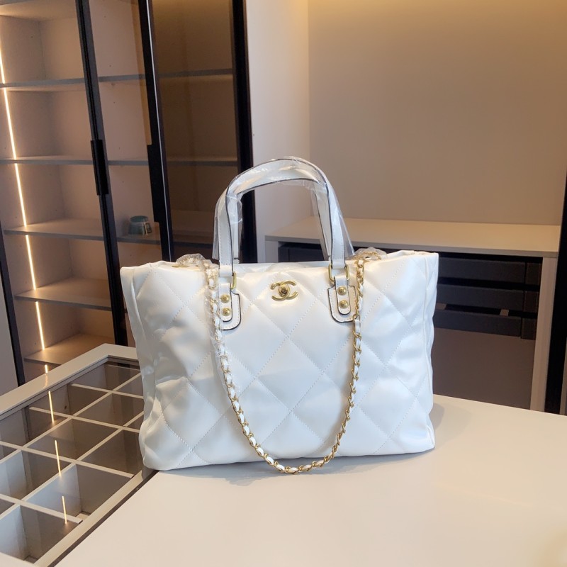 CHANEL White Lady Diamond line Zipper Letter Genuine Leather Women's Handbags Wallet Shoulder Bags Combination Packages