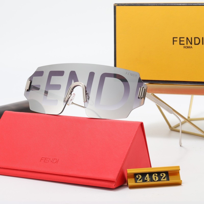 FENDI Champagne PC Multi AC Women's Outdoor Rimless Sunglasses