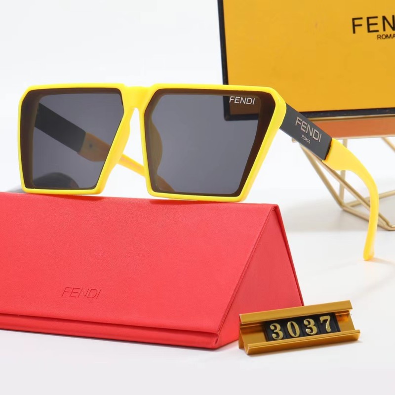 FENDI S Black PC Multi AC Women's Outdoor Oersized Sunglasses