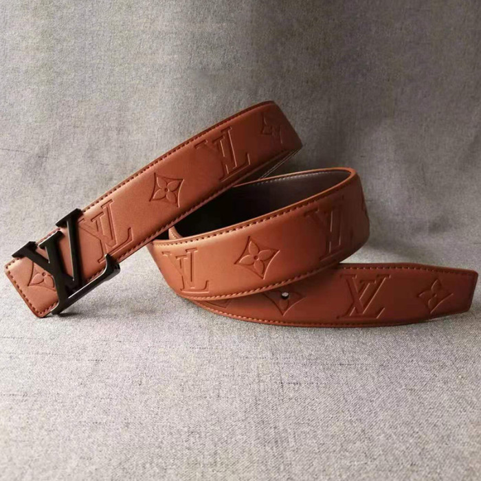 Women Men Belt 3.8 cm Cowhide Leather Buckle Belt Unisex