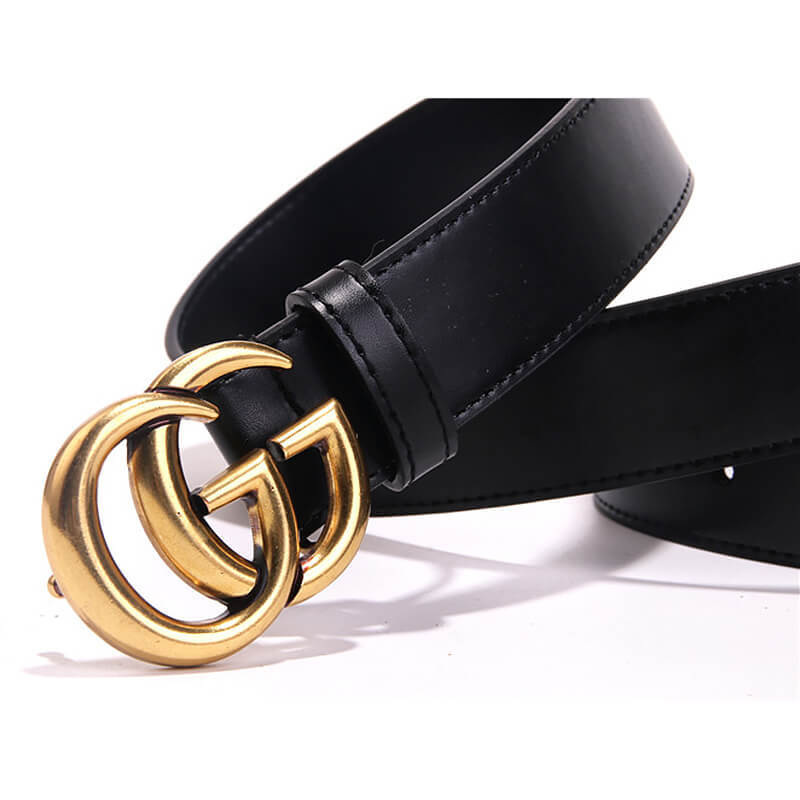 Women Men Belt 3.5cm Genuine Cowhide Leather Buckle Belt Unisex Waistband Waist Strap