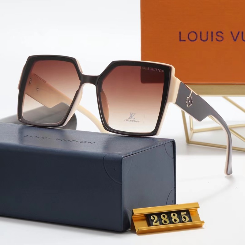 LOUIS VUITTON S Black PC Multi AC Women's Outdoor Square Sunglasses