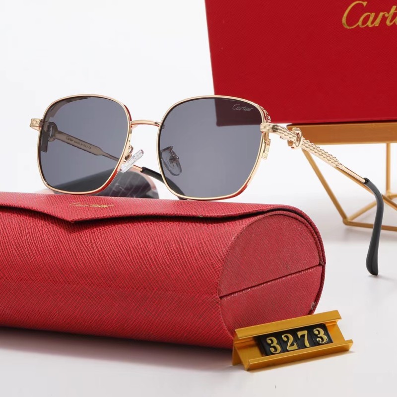 Cartier Champagne PC Multi AC Women's Outdoor Retro Sunglasses