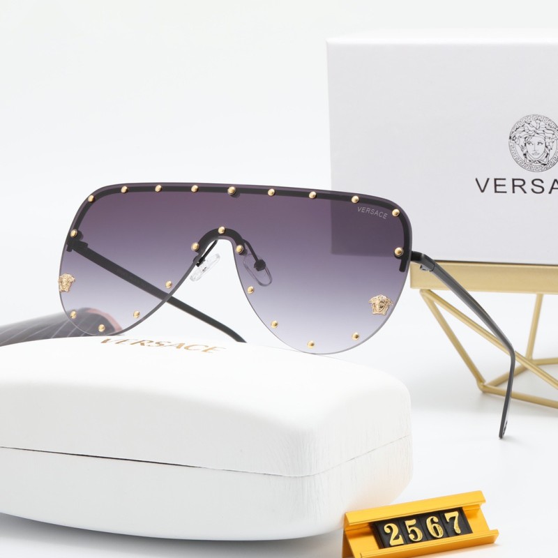 VERSACE Champagne PC Multi AC Women's Outdoor Rimless Sunglasses