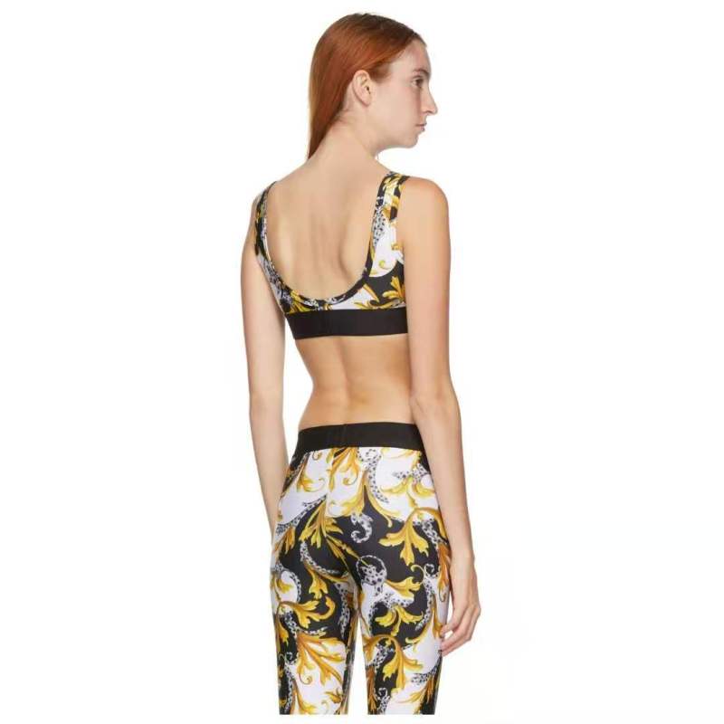 VERSACE Brown Digital Print One Piece DOT Backless Spandex/Polyester Printed Sunmmer Female Adult Holiday