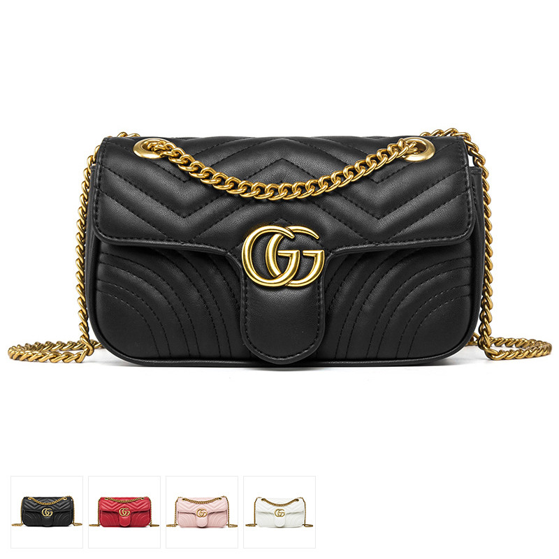 Women Chain Quilted Leather Shoulder Bag Tote Handbags Flap Bags Goods