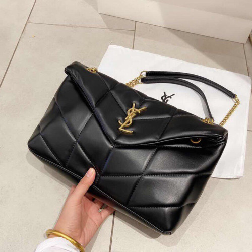 Women Quilted Leather Medium Shoulder Bag Chain Flap Large Bag Tote Handbags