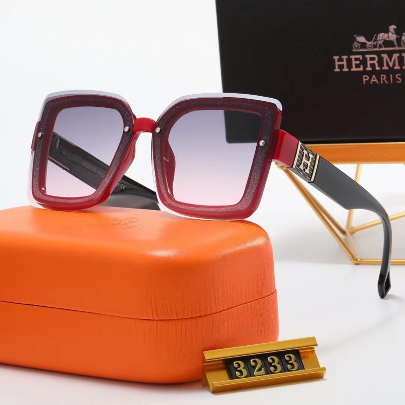HERMES S Black PC Multi AC Women's Outdoor Fashion Sunglasses