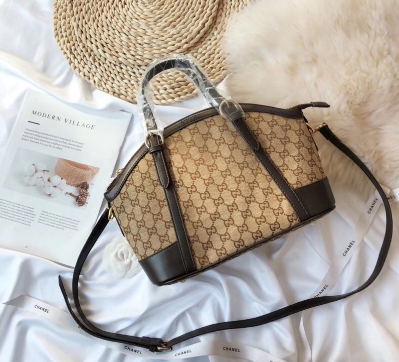 GUCCI Brown Fashion Letter Zipper & Hasp Letter Genuine Leather Women's Handbags Clutches Wallet Combination Bags