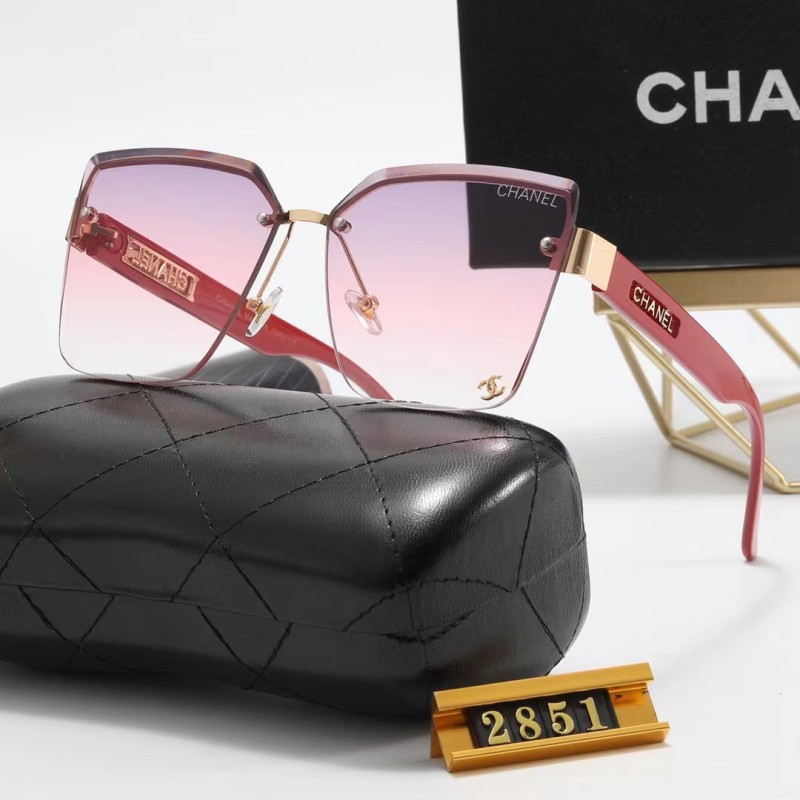 CHANEL S Black PC Multi AC Women's Outdoor Square Sunglasses