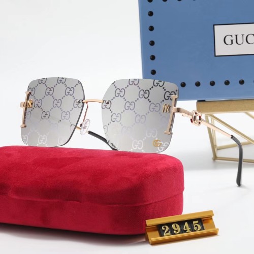 GUCCI Champagne PC Multi AC Women's Outdoor Rimless Sunglasses