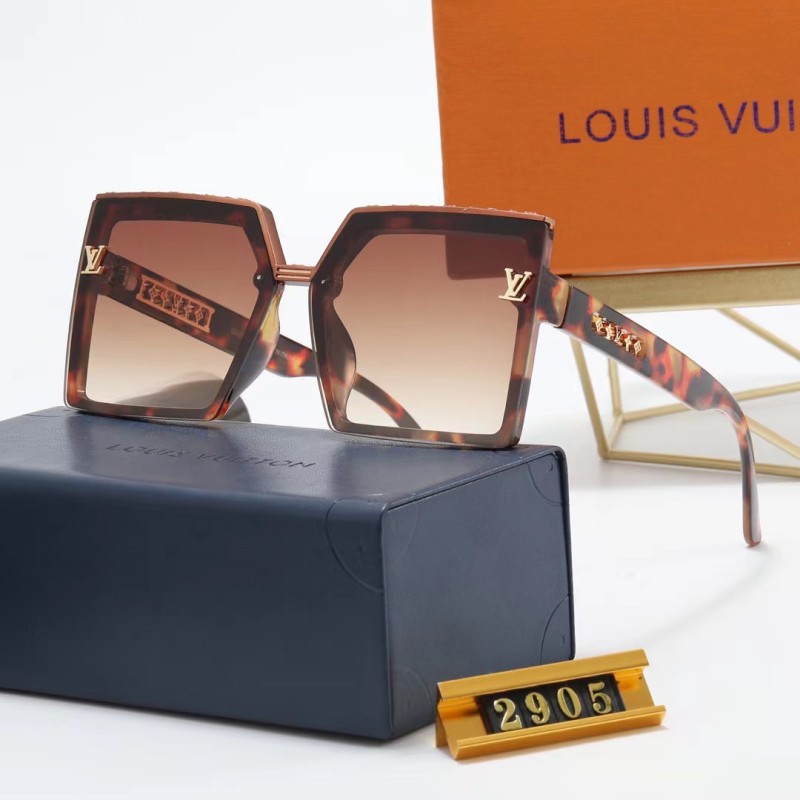 LOUIS VUITTON S Black PC Multi AC Women's Outdoor Square Sunglasses