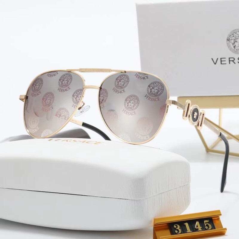 VERSACE Champagne PC Multi AC Women's Outdoor Retro Sunglasses