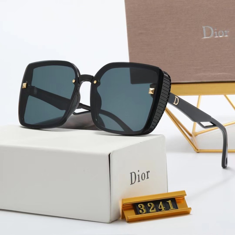 DIOR S Black PC Multi AC Women's Outdoor Square Sunglasses