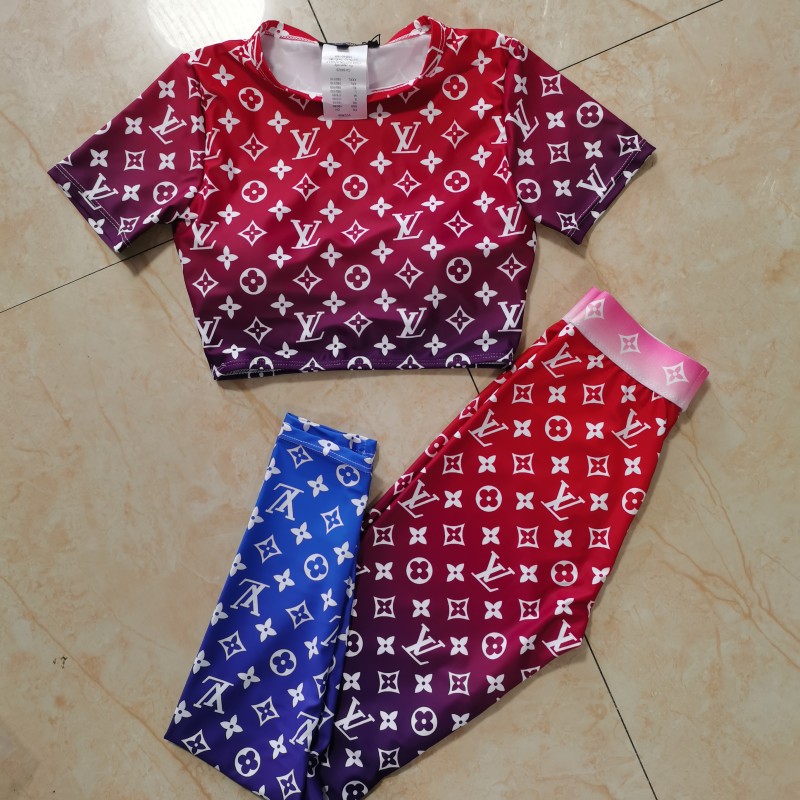 LOUIS VUITTON LV Red Digital Print One Piece DOT Backless Spandex/Polyester Printed Sunmmer Female Adult Holiday