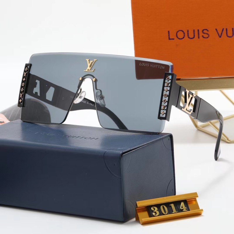 LOUIS VUITTON S Black PC Multi AC Women's Outdoor Rimless Sunglasses