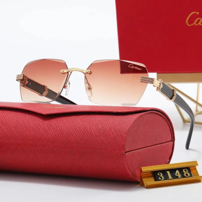 Cartier Champagne PC Multi AC Women's Outdoor Rectangle Sunglasses